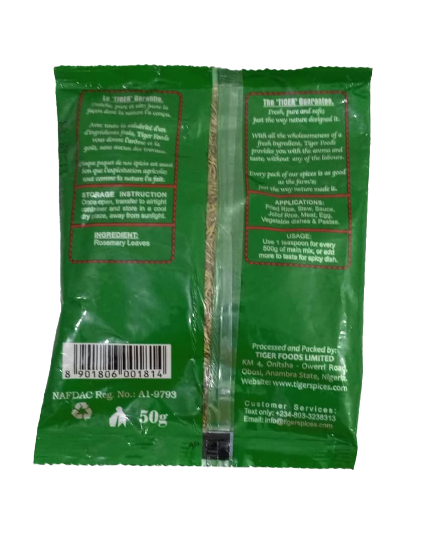 Tiger Rosemary Leaves 50g, Green | GNV7a