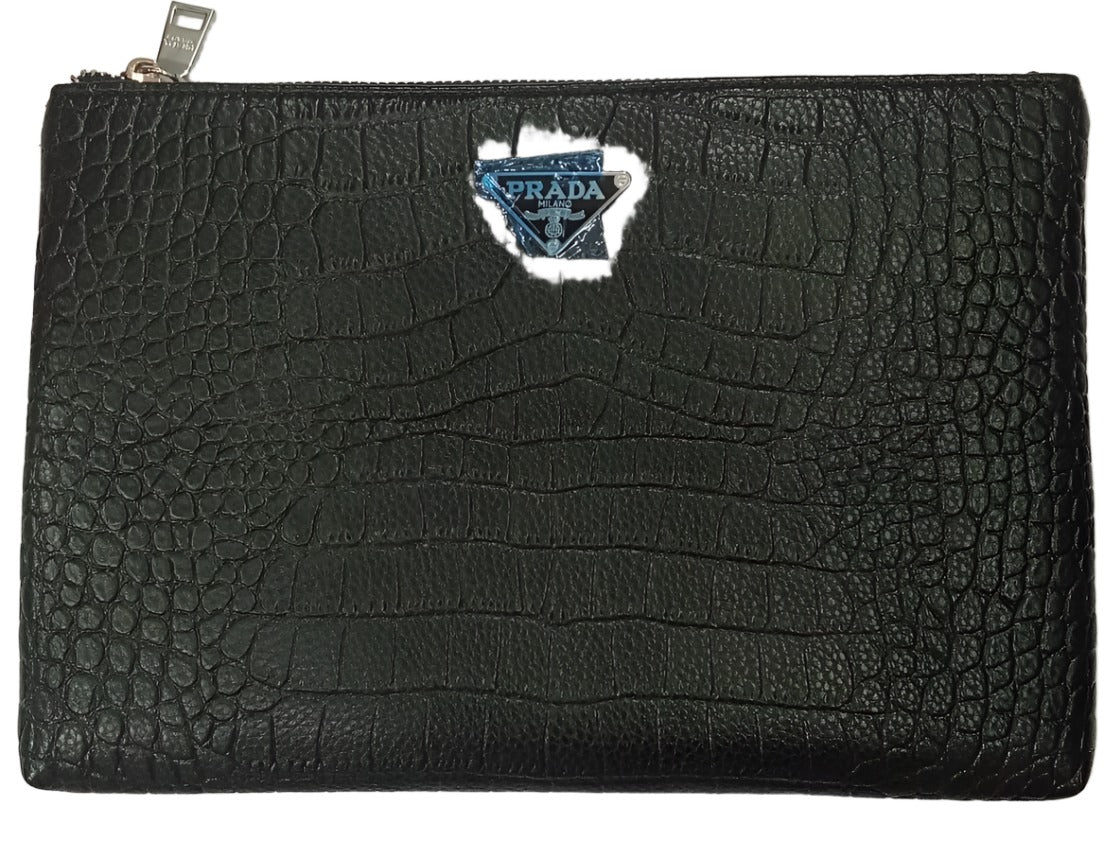 Prada Milano Designer Purse Black For Men | GFA1a
