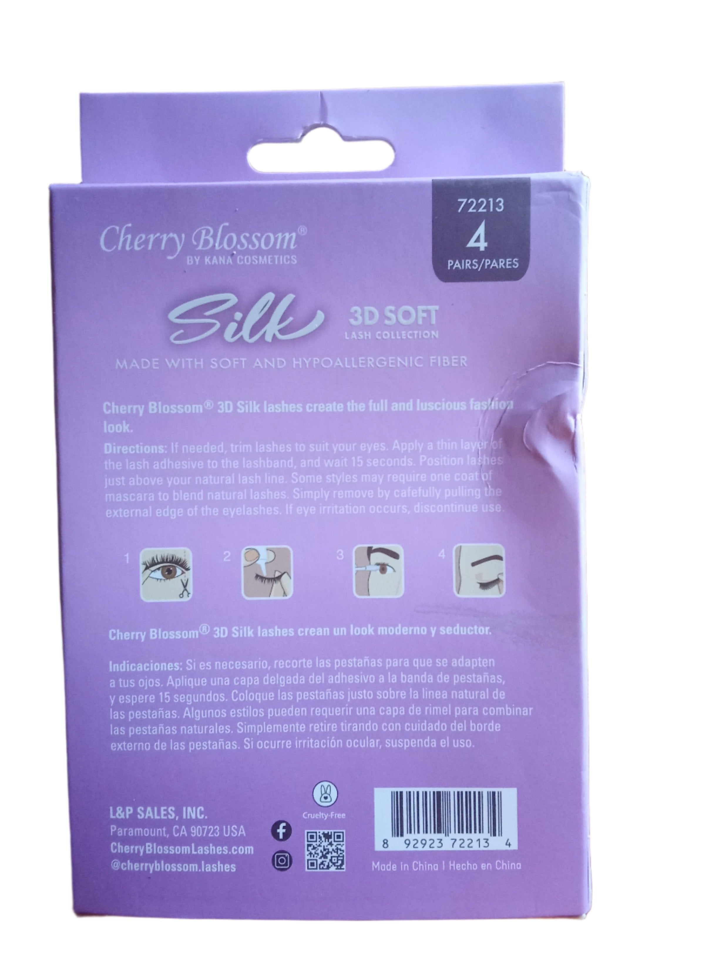 Cherry Blosson Silk 3D Soft Eyelashes (Available as 4 Pairs or 1 Pair) | BLTN52