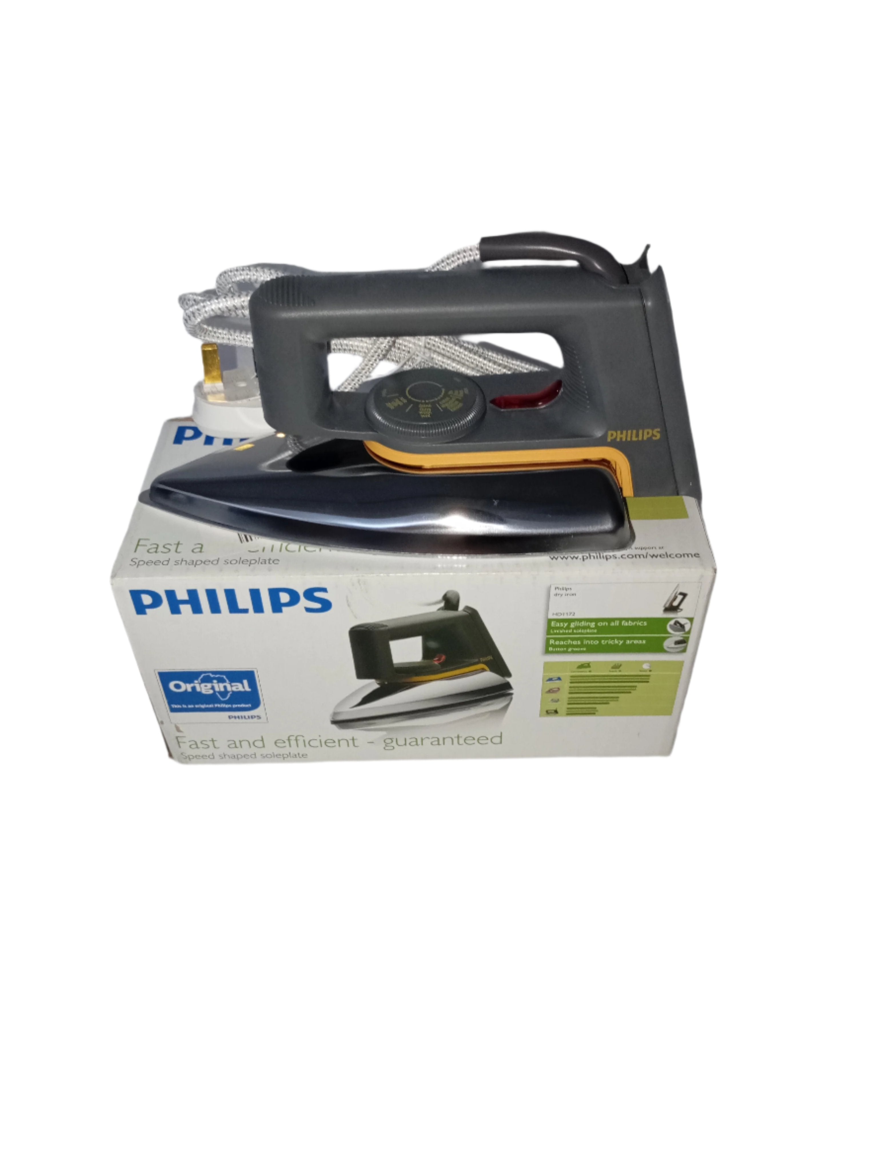 Philips Electric Iron (Original, Speed Shape Soleplate) | MFR1a