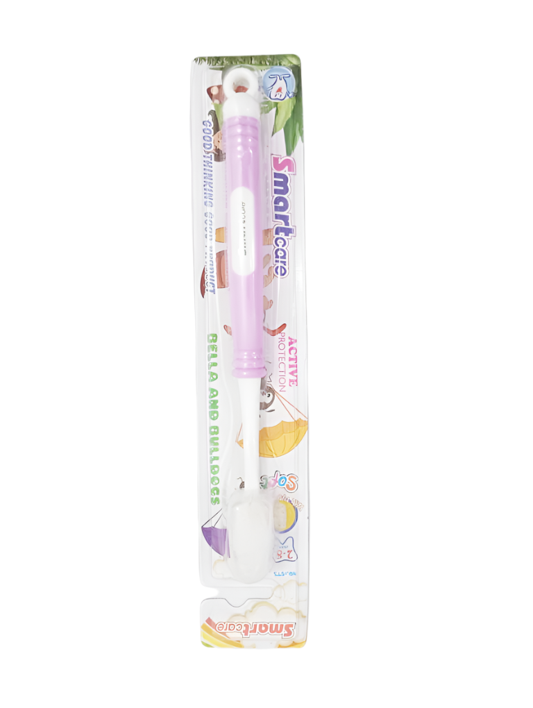 Smartcare Active Protection Children's Toothbrush 2-8 Years Bella & Bulldogs, Purple | EVG42d