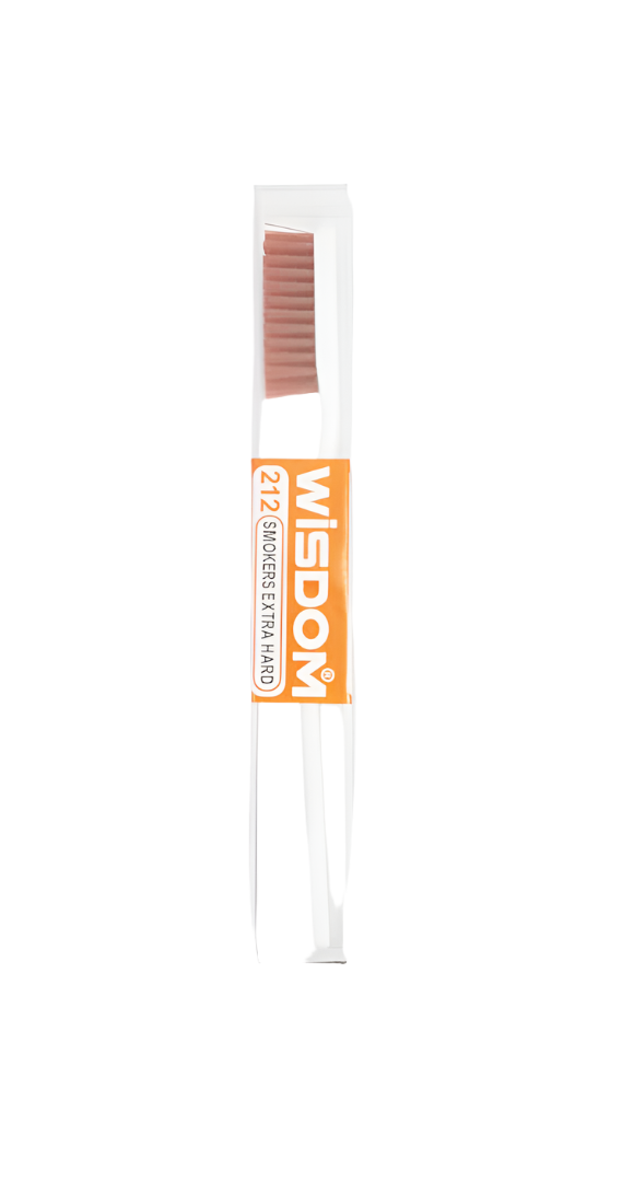 Wisdom 212 Smokers Extra Hard Toothbrush, White | EVG46a