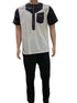 Up and Down  Senator Wear For Men , Black and Creamy | BST42a