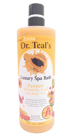 Doctor Teals Foaming Luxury Spa Bath (Pawpaw Essential Oils With Kojic Acid) 34fl.OZ, 1000ML | BLM4b