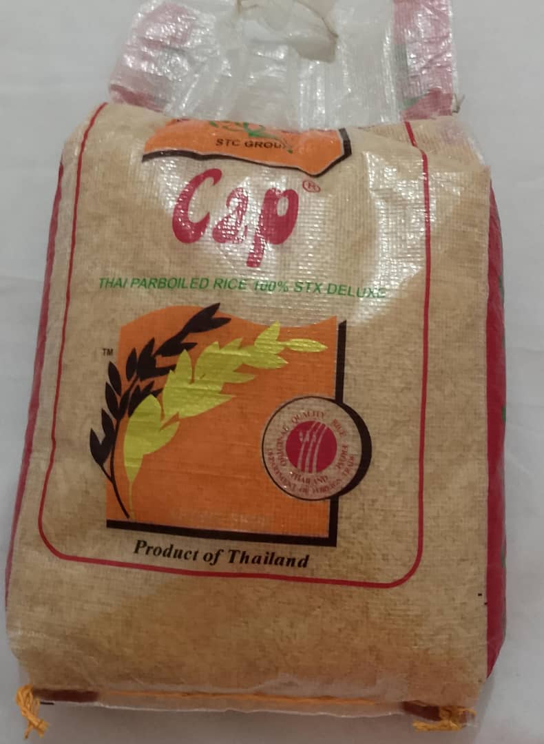 Best Selling STC Group Cap Thai Parboil Rice 100% STX Deluxe 5kg | DNF3a