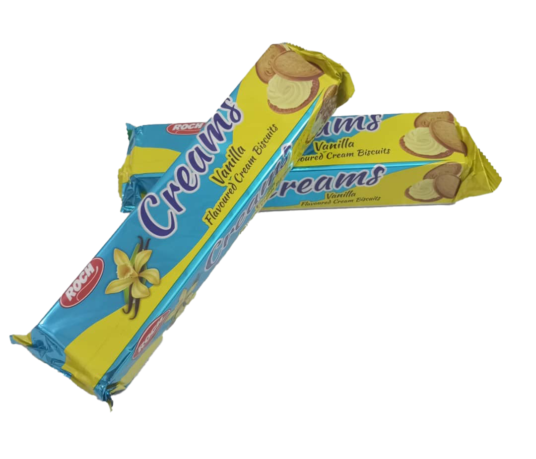 Roch Creams Vanilla Flavoured Cream Biscuits, Blue |GMP14a
