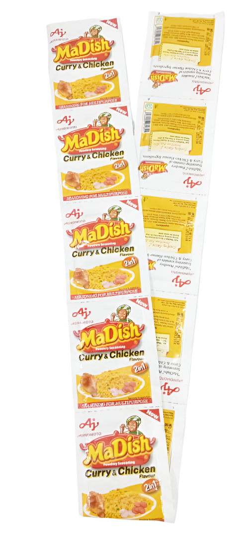 Ajinomoto Madish Powdry Seasoning Curry & Chicken Flavour 10 Pieces Per Roll 100g, White | GNV10a