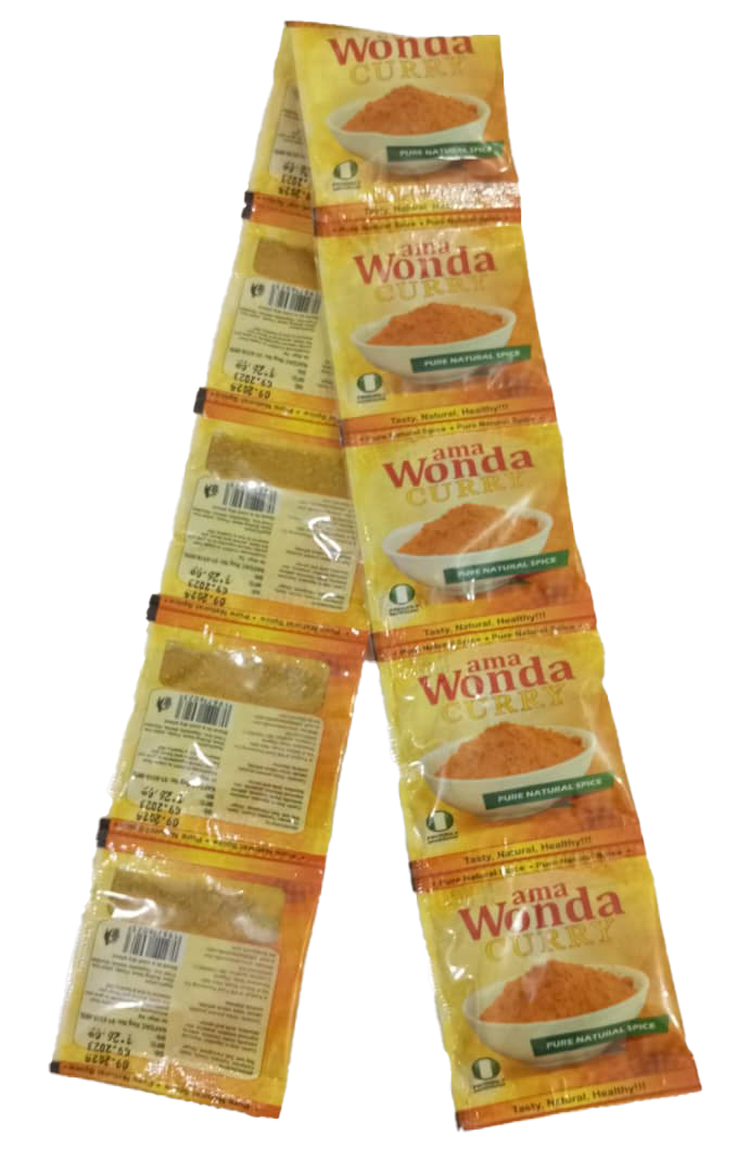 Ama Wonda Curry Pure Natural Spice 10 Per Roll 50g, Yellow | GNV13a