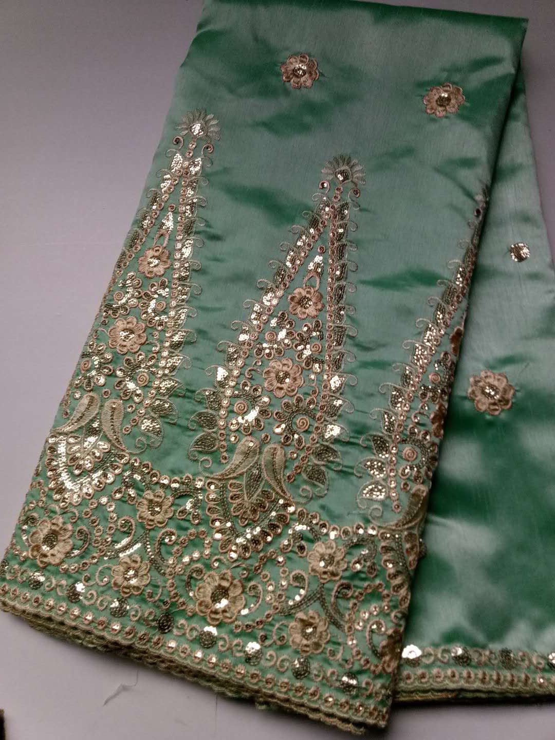 Indian Dubai Embroidered African Lace George (5 Yards Per Piece) | GLZ5041 | AFRS449