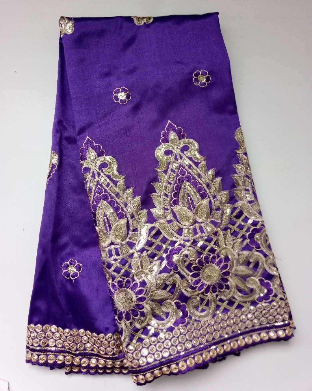 Indian Dubai Embroidered African Lace George (5 Yards Per Piece) | GLZ5025 | AFRS431