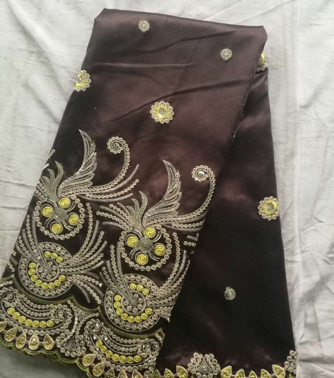 Indian Dubai Embroidered African Lace George (5 Yards Per Piece) | GLZ5016 | AFRS421